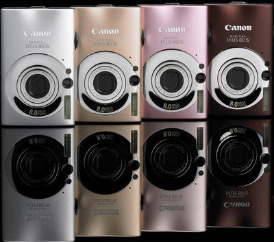 Canon Ixus 80 IS colors