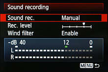 Canon 60D audiorec