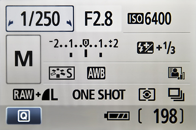 Canon EOS 550D QuickControlScreen