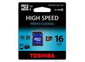 Toshiba Micro SDHC 16GB 30MB/s