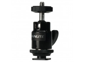 Nanlite Mini Ball Head with Hot Shoe Adapter and 1/4''-20 Mount