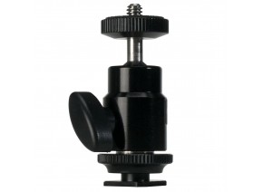 Nanlite Mini Ball Head with Hot Shoe Adapter and 1/4''-20 Mount