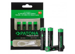 PATONA 1409 Premium USB-C 4x AAA  1.5V Li-Polymer 750mWh