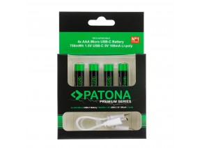 PATONA 1409 Premium USB-C 4x AAA  1.5V Li-Polymer 750mWh