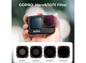 K&F Concept ND/PL 4-Filter Set for GoPro HERO 9, 10, 11, 12, 13 SKU.1954