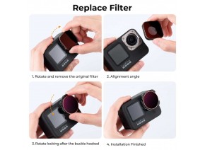 K&F Concept ND/PL 4-Filter Set for GoPro HERO 9, 10, 11, 12, 13 SKU.1954