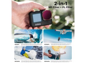 K&F Concept ND/PL 4-Filter Set for GoPro HERO 9, 10, 11, 12, 13 SKU.1954