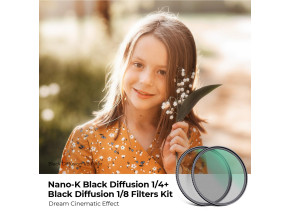 K&F Concept 49mm Black Mist 1/4 + 1/8 Filters Kit Black Diffusion HMC SKU.1709V1