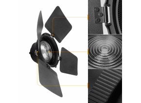 Nicefoto FD-110 Fresnel Mount with Barn Door (Bowens Mount)