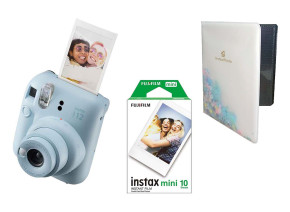FUJIFILM INSTAX MINI 12 Instant Film Camera (PASTEL BLUE) + INSTAX Mini Film 2-Pack + GRATIS Album