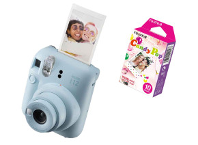 FUJIFILM INSTAX MINI 12 Instant Film Camera (PASTEL BLUE) + Candy Pop Film