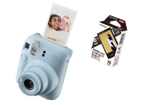 FUJIFILM INSTAX MINI 12 Instant Film Camera (PASTEL BLUE) + Contact Sheet Film