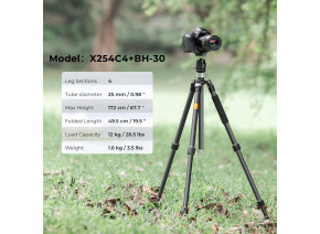 K&F Concept karbonski stativ za kameru X254C4+BH-30 KF09.116