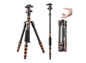 K&F Concept Lightweight Travel Tripod Carbon Fiber KF09.077V3 