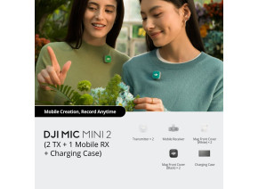 DJI Mic Mini 2 za 2 sagovornika (2 TX + 1 Mobile RX + Charging Case) - slika 3
