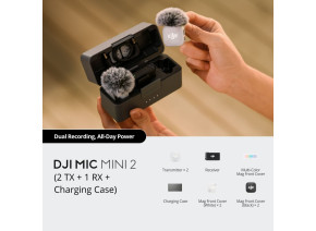 DJI Mic Mini 2 za dva sagovornika (2 TX + 1 RX + Charging Case) - slika 4