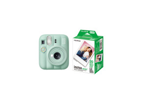 FUJIFILM INSTAX MINI 13 Instant Film Camera - LAGOON GREEN + INSTAX Mini Film 2-Pack