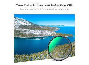 K&F Concept True Color CPL Ultra-low Reflection 95mm Circular Polarizing Filters Nano-Xcel KF01.2897 - slika 2