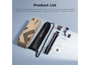 K&F Concept Aluminum Travel Camera Tripod with Arca Ball Head KF09.171 - slika 8