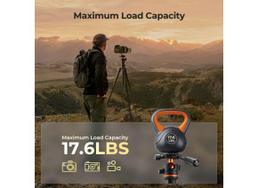 K&F Concept Aluminum Travel Camera Tripod with Arca Ball Head KF09.179 - slika 3