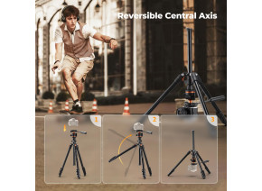 K&F Concept Aluminum Travel Camera Tripod with Arca Ball Head KF09.179 - slika 6