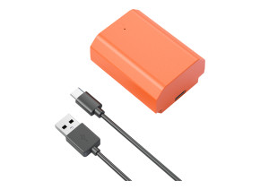 4969 NP-FZ100 USB-C Rechargeable Camera Battery Orange - slika 2