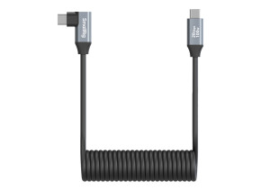 SmallRig 4792 USB-C Straight to USB-C Angled Coiled Data Cable