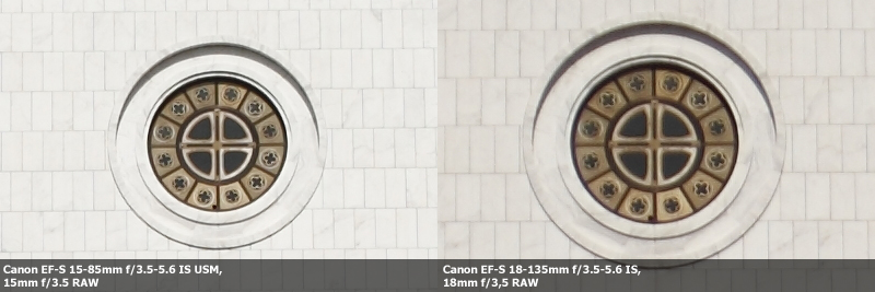 Canon EOS 7D kit lens RAW 15 vs 18 f/3.5