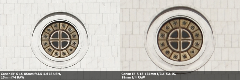 Canon EOS 7D kit lens RAW 15 vs 18 f/4