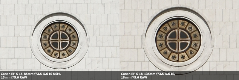 Canon EOS 7D kit lens RAW 15 vs 18 f/5.6