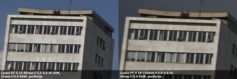 Canon EOS 7D kit lens 15 vs 18 f/5.6 periferija